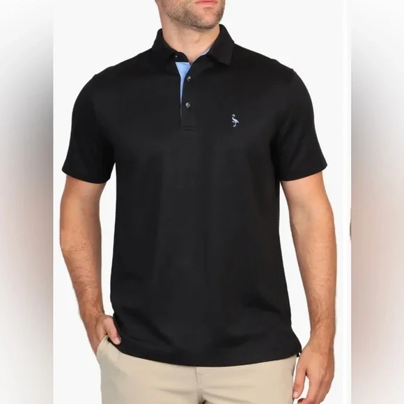 TailorByrd NWT Men’s Black Textured Polo - Picture 1 of 9